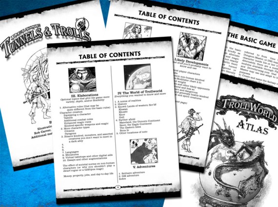 Yes here are a few pages from Deluxe Tunnels &amp; Trolls.  Done, but still subject to final proofing and changes.
